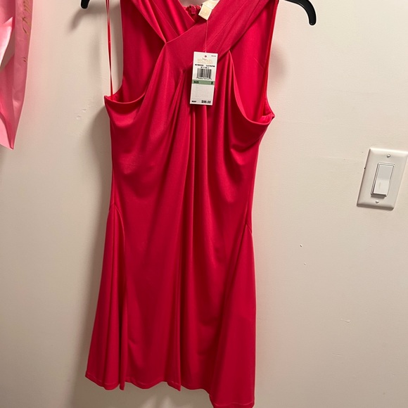 Cross neck Michael kors dress hot pink - Picture 4 of 5